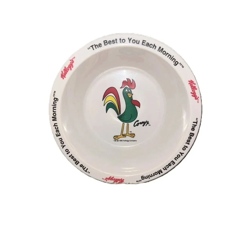 Kellogg's Collector Corny Cornelius Rooster Corn Flakes Cereal Bowl Vintage 1995
